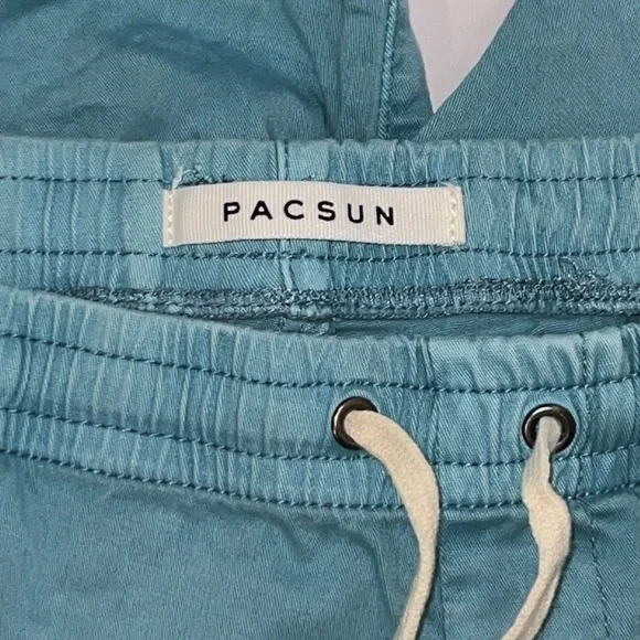 PacSun Blue Twill Volley Shorts, size M - Picture 4 of 5